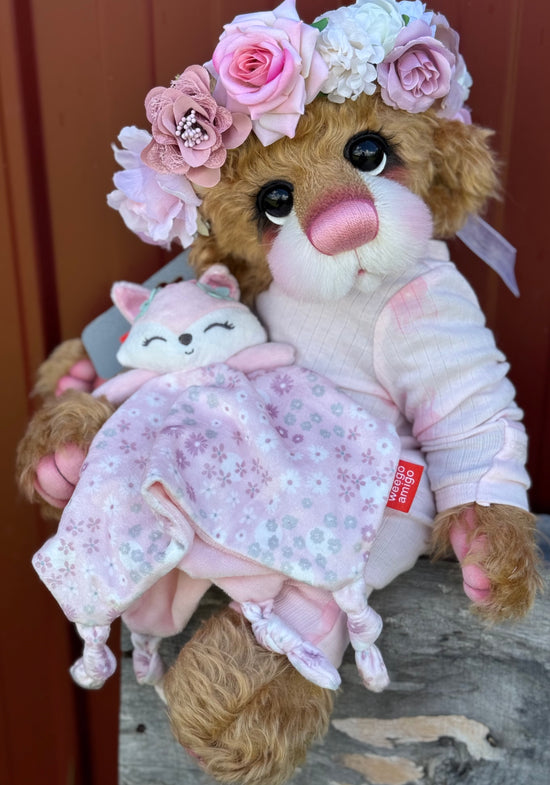 Lilibet Flower - 17" Golden Mohair EASTER Artist Bear by Emma's Bears - OOAK