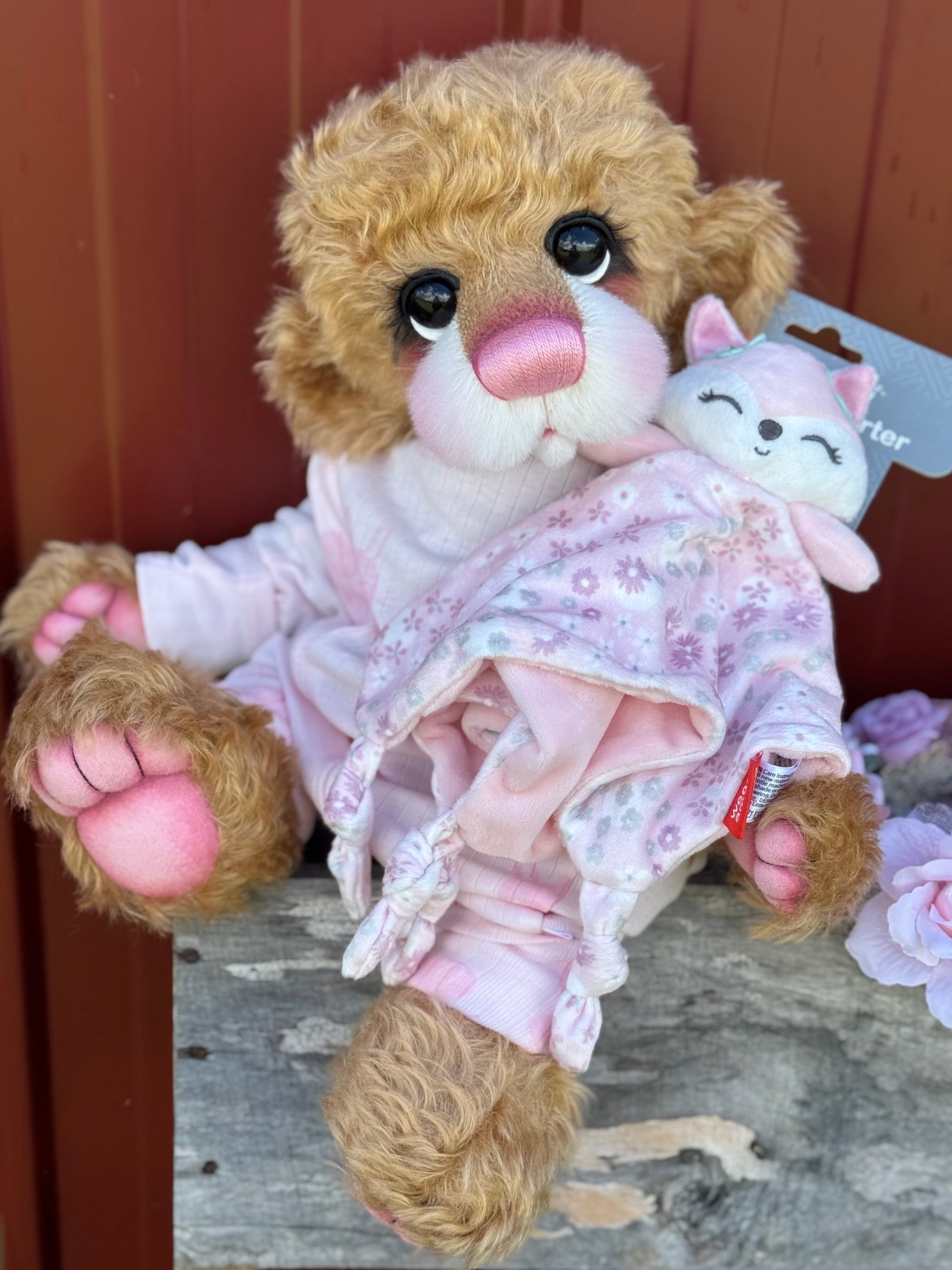 Lilibet Flower - 17" Golden Mohair EASTER Artist Bear by Emma's Bears - OOAK