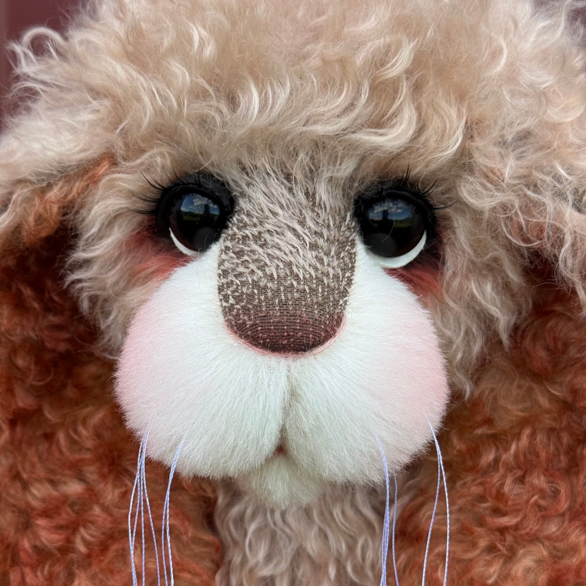 Blossom Daffodil - 22" Auburn and Beige Mohair Easter Artist Bunny by Emma's Bears - OOAK