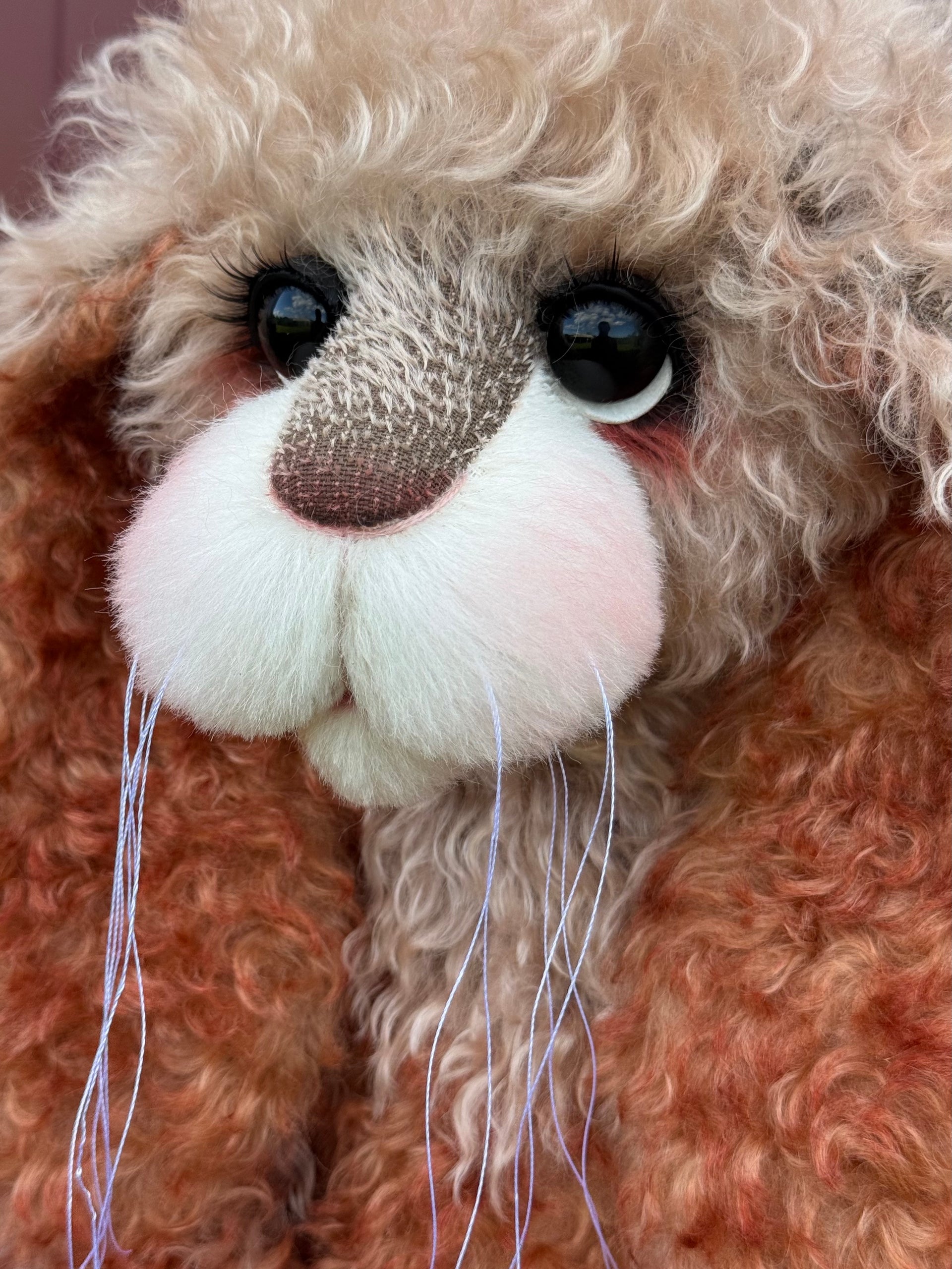 Blossom Daffodil - 22" Auburn and Beige Mohair Easter Artist Bunny by Emma's Bears - OOAK