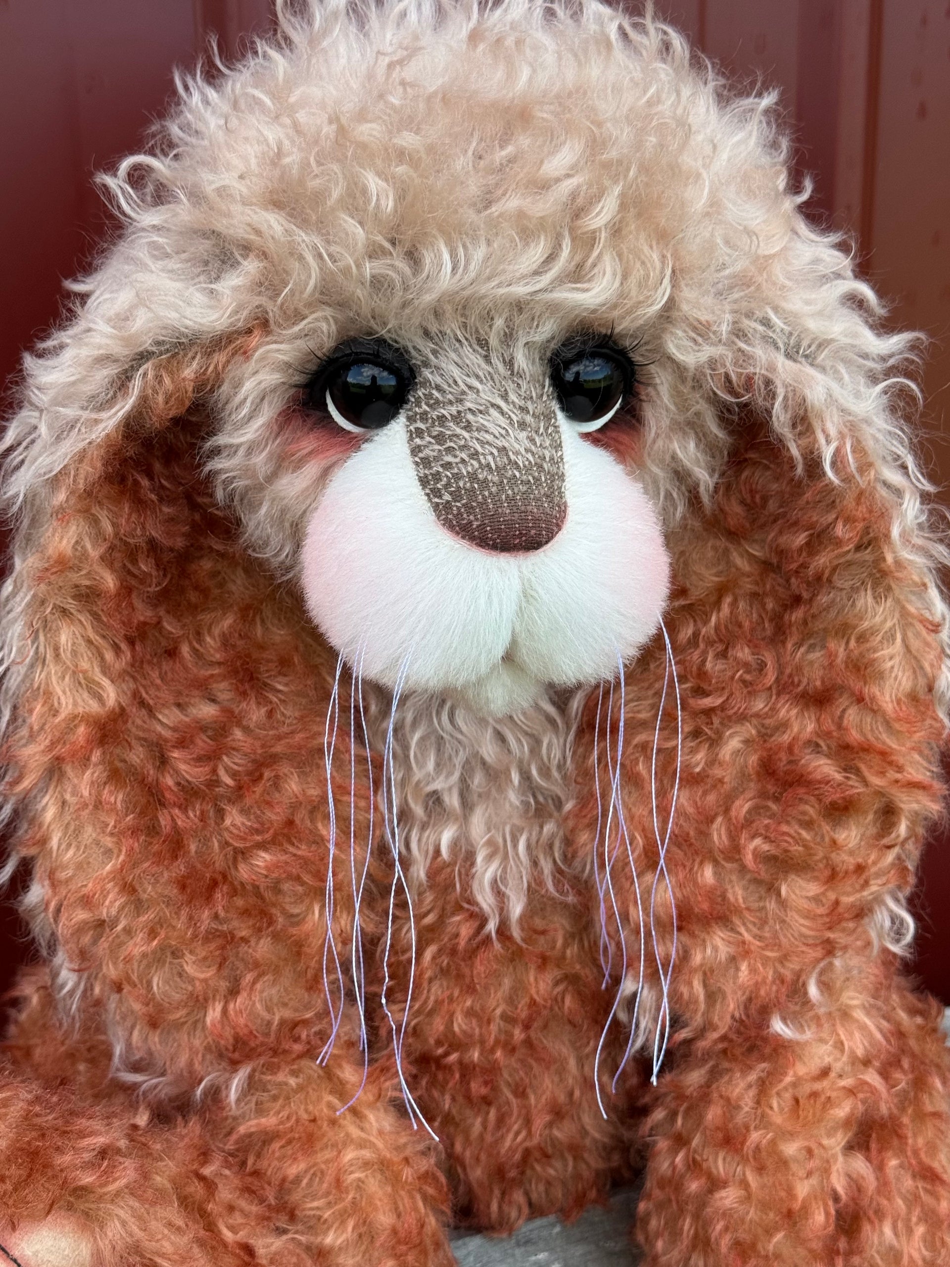 Blossom Daffodil - 22" Auburn and Beige Mohair Easter Artist Bunny by Emma's Bears - OOAK