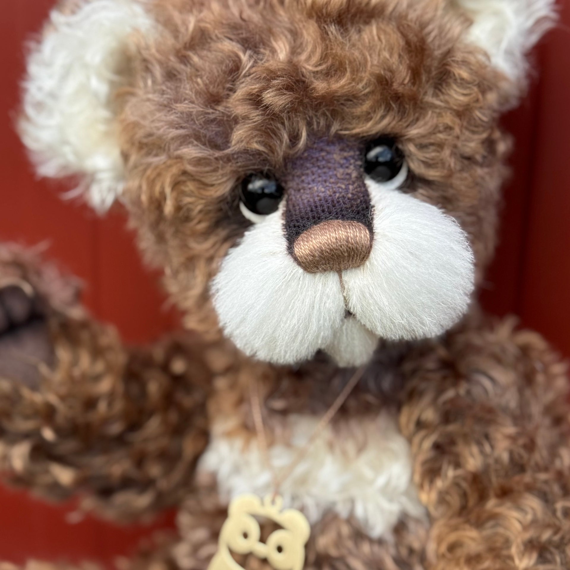 Harbour - 15" Hand-dyed curly kid mohair Artist Bear by Emma's Bears - OOAK