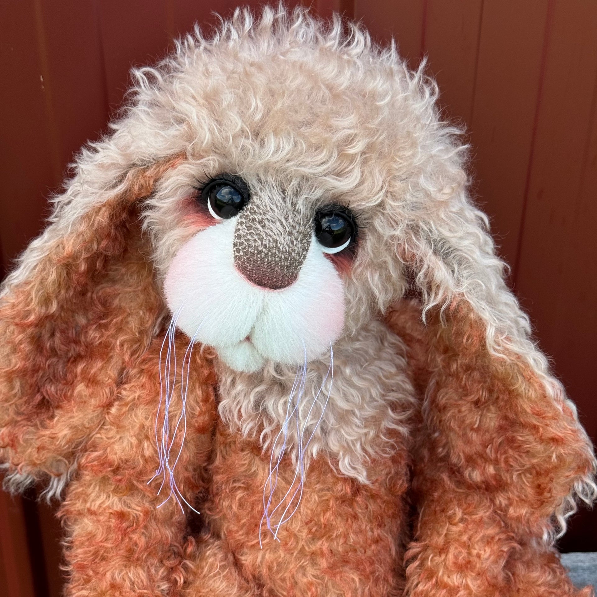 Blossom Daffodil - 22" Auburn and Beige Mohair Easter Artist Bunny by Emma's Bears - OOAK