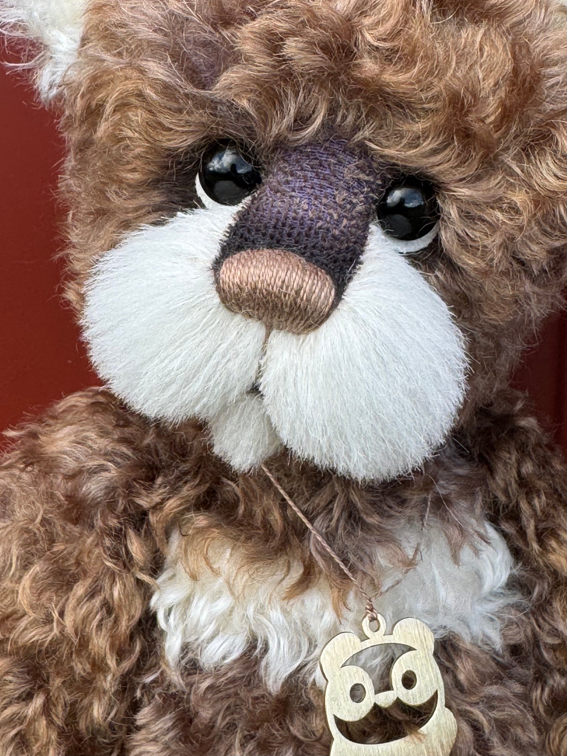 Harbour - 15" Hand-dyed curly kid mohair Artist Bear by Emma's Bears - OOAK