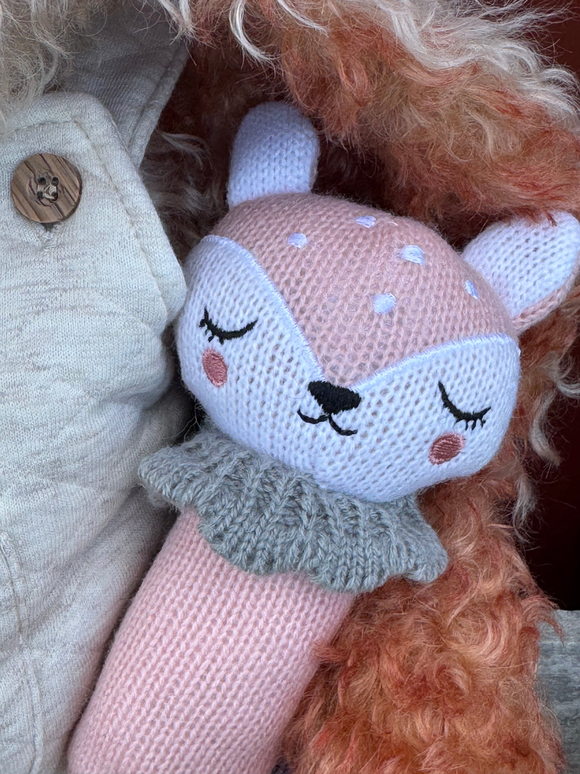 Blossom Daffodil - 22" Auburn and Beige Mohair Easter Artist Bunny by Emma's Bears - OOAK