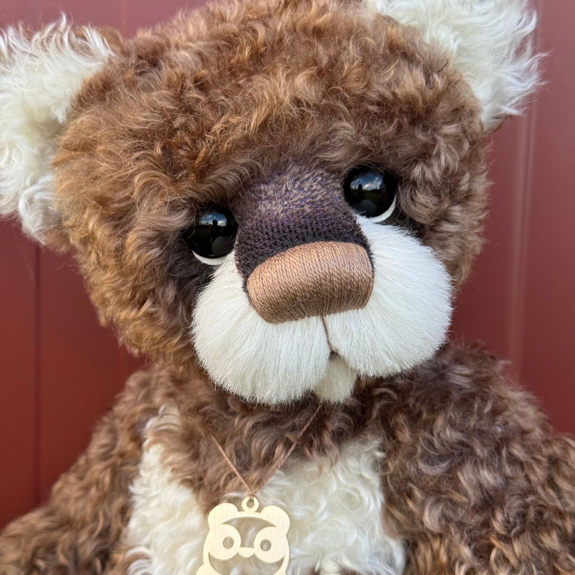 Timothy - 18" Hand-dyed curly kid mohair Artist Bear by Emma's Bears - OOAK