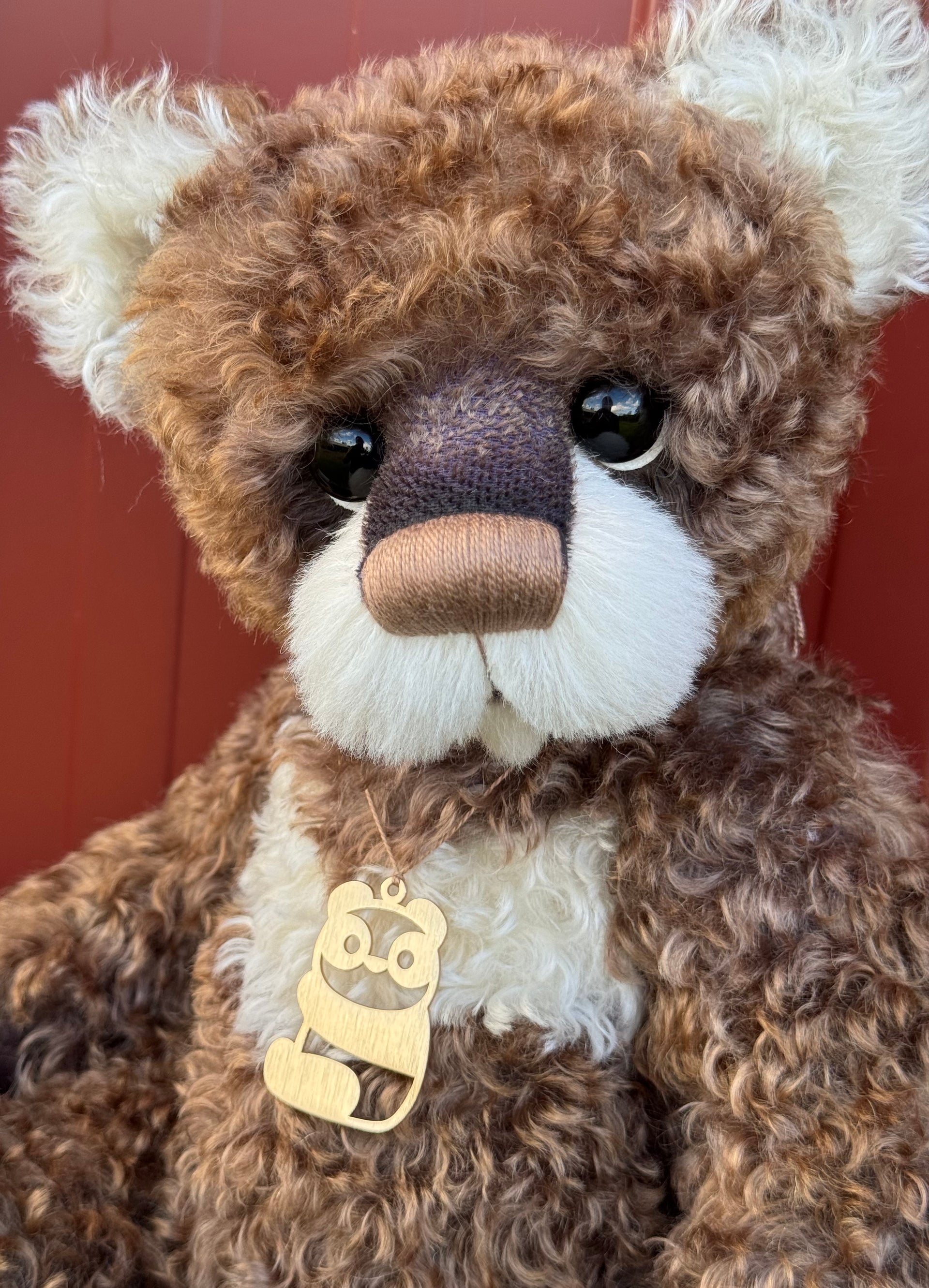 Timothy - 18" Hand-dyed curly kid mohair Artist Bear by Emma's Bears - OOAK