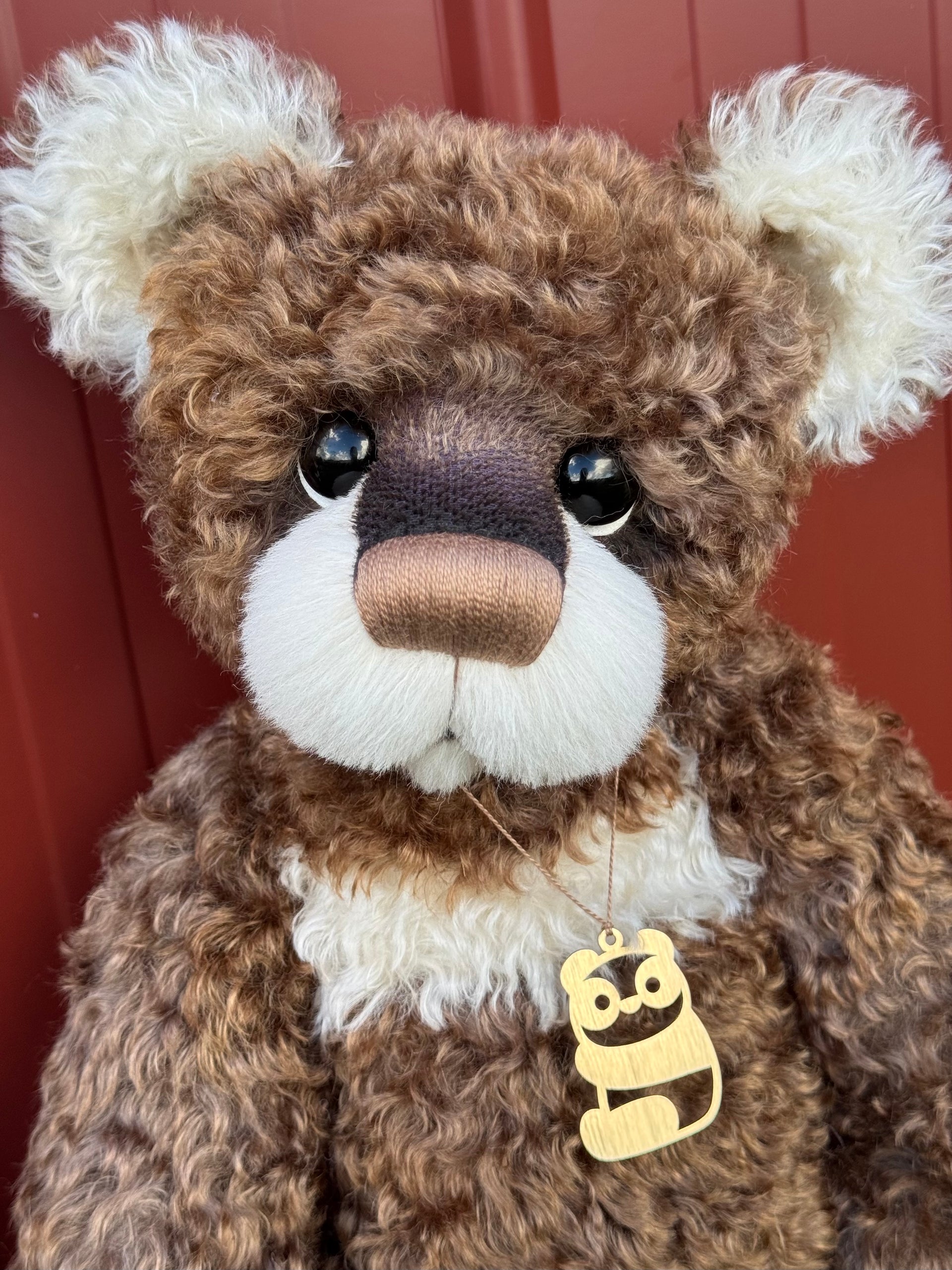 Jarrah - 21" Hand-dyed curly kid mohair Artist Bear by Emma's Bears - OOAK