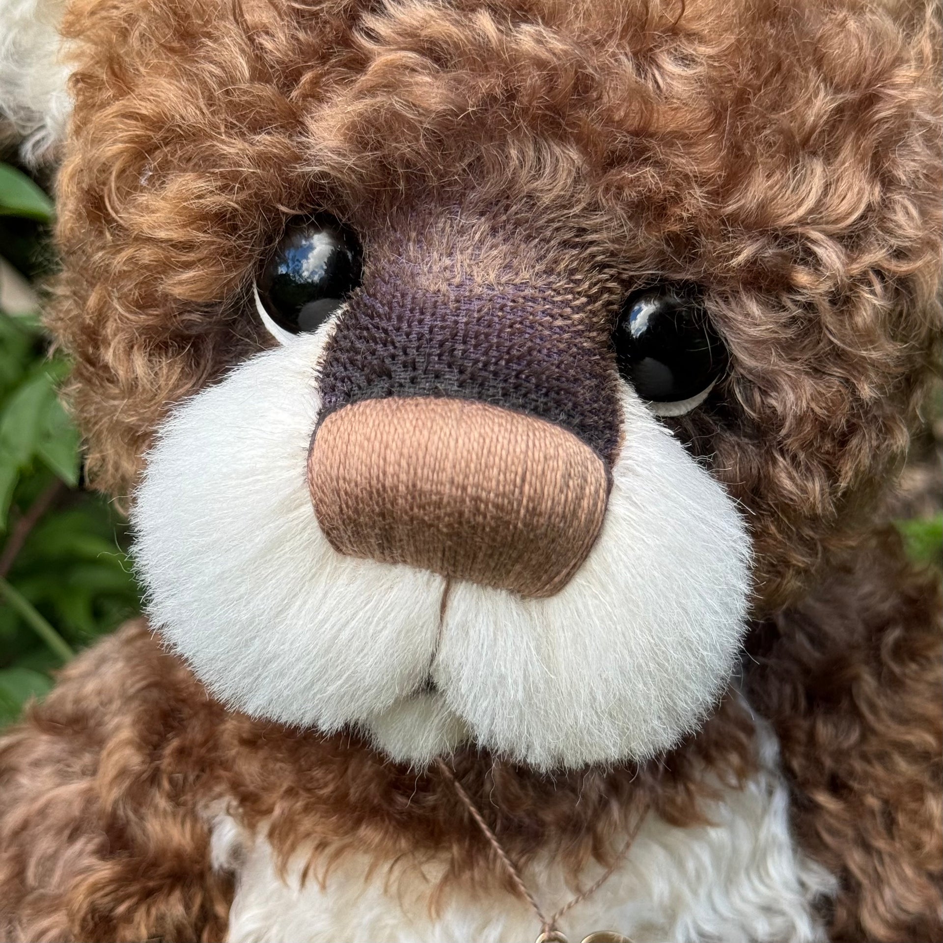 Jarrah - 21" Hand-dyed curly kid mohair Artist Bear by Emma's Bears - OOAK