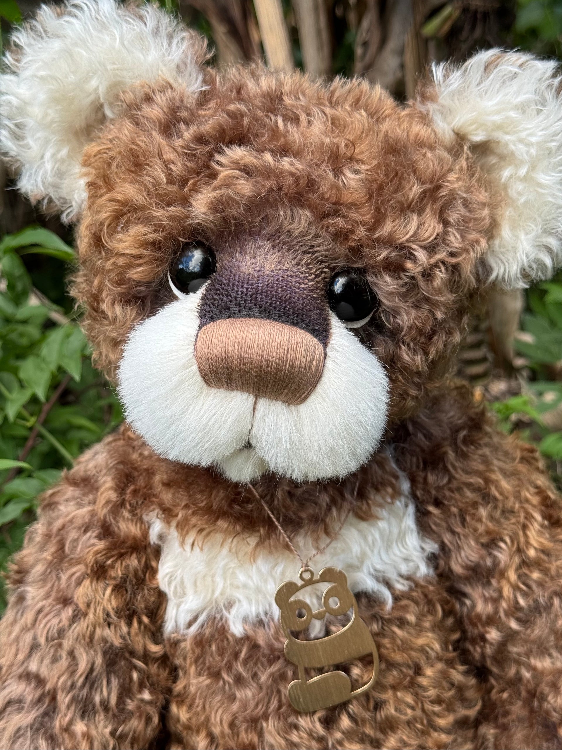 Jarrah - 21" Hand-dyed curly kid mohair Artist Bear by Emma's Bears - OOAK