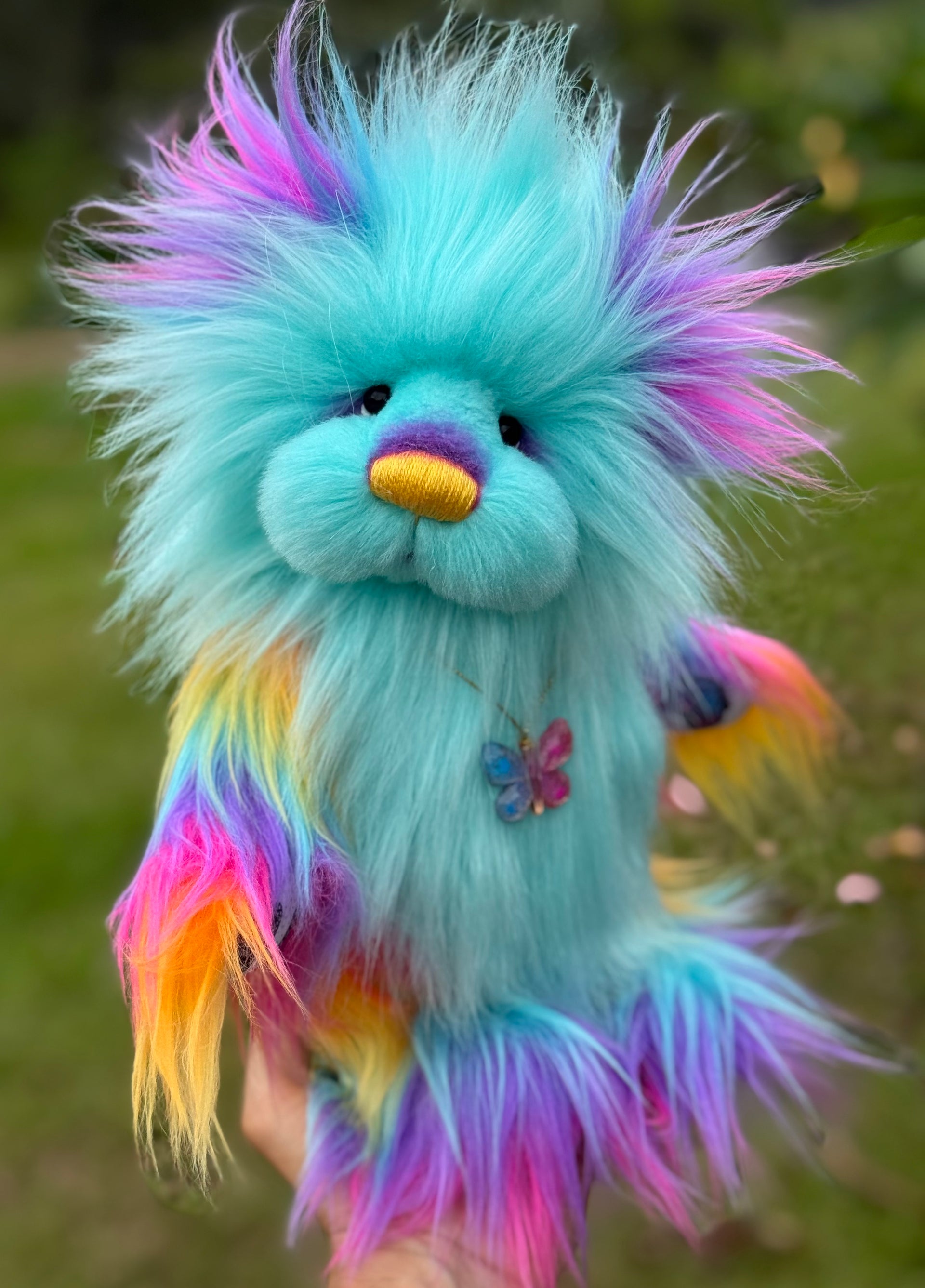 Twilight Whisper - 12" faux fur artist bear by Emmas Bears - OOAK