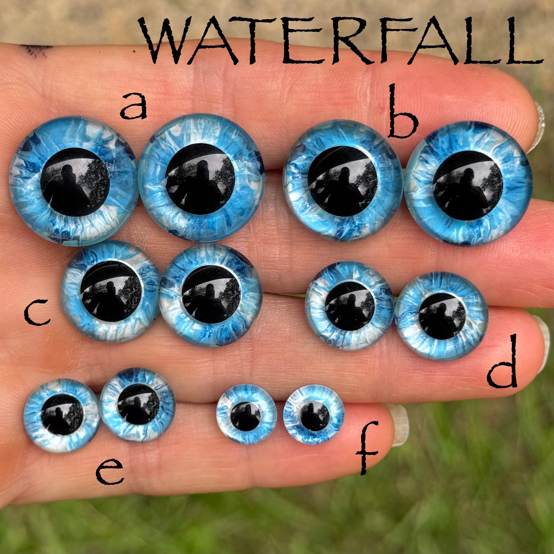 Hand Painted Eyes - Waterfall