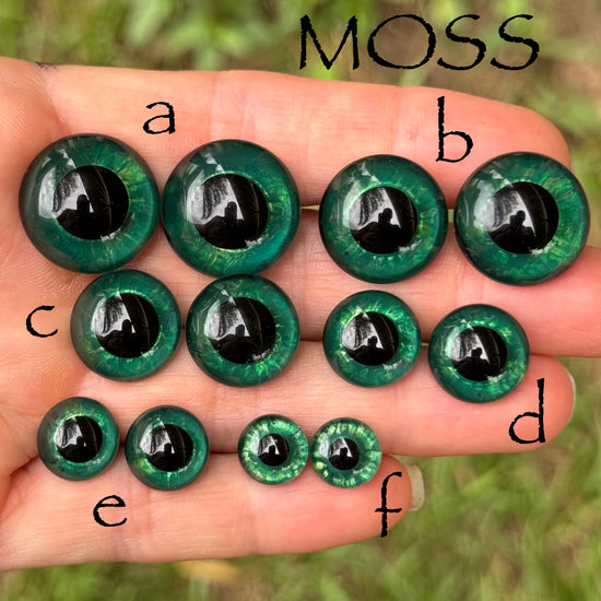 Hand Painted Eyes - Moss