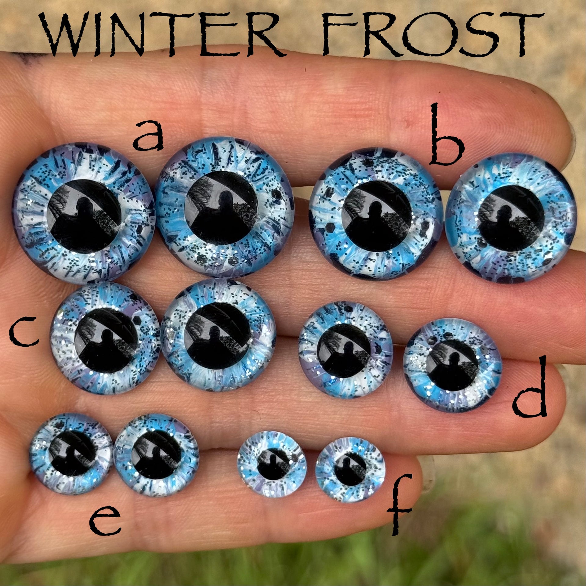 Hand Painted Eyes - Winter Frost