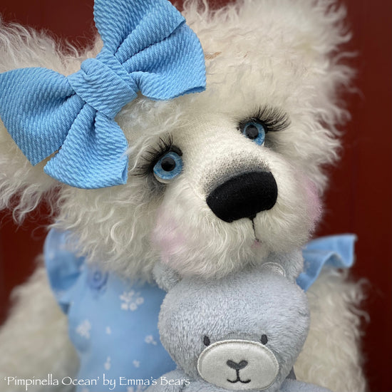 Pimpinella Ocean - 21" Curlylocks Mohair Artist Bear by Emma's Bears - OOAK