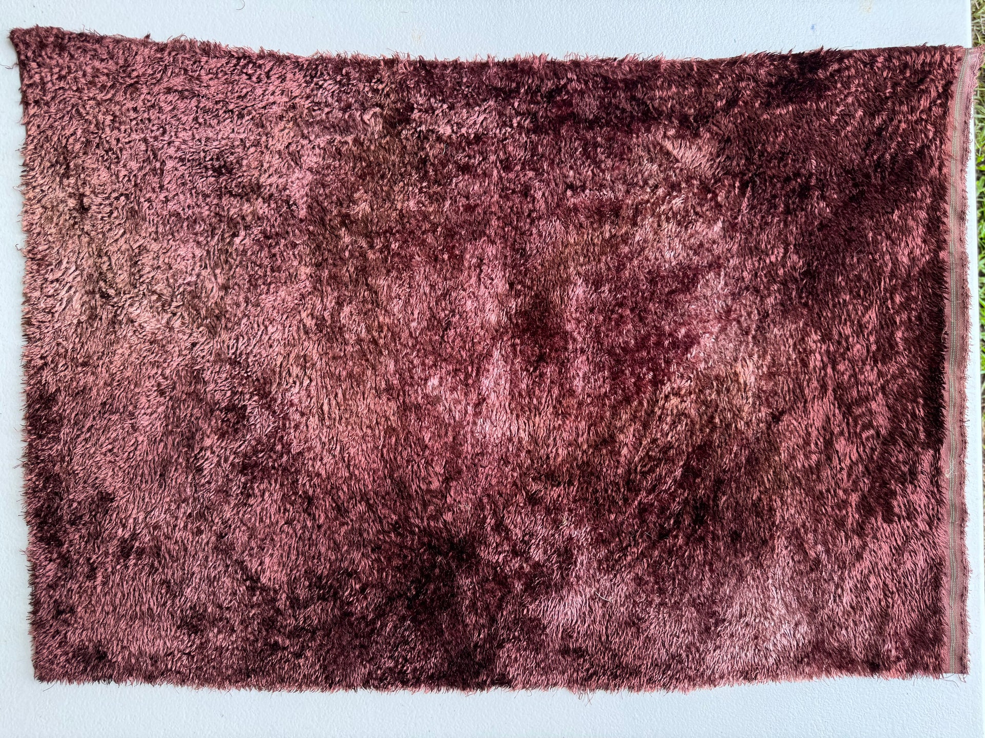 Curly Viscose - Hand Dyed Dark Chocolate Batik - Fat 1/4m - FEB010