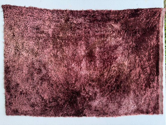 Curly Viscose - Hand Dyed Dark Chocolate Batik - Fat 1/4m - FEB010