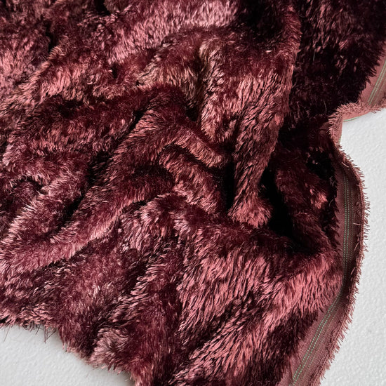 Curly Viscose - Hand Dyed Dark Chocolate Batik - Fat 1/4m - FEB010