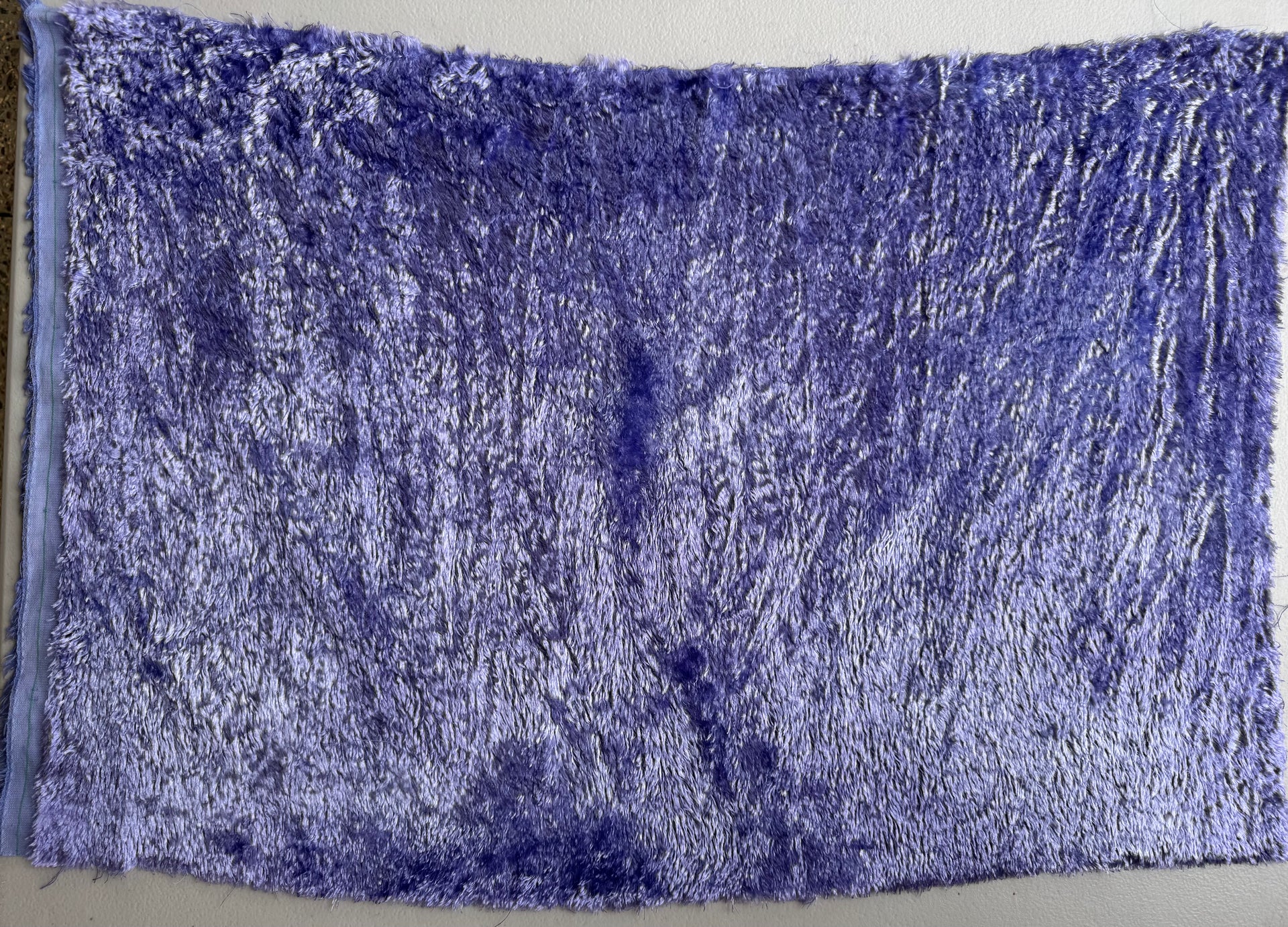 Curly Viscose - Hand Dyed Tanzanite - Fat 1/4m - FEB012