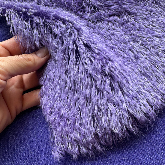 25mm String Mohair - Hand Dyed Violet - Fat 1/8m - FEB018