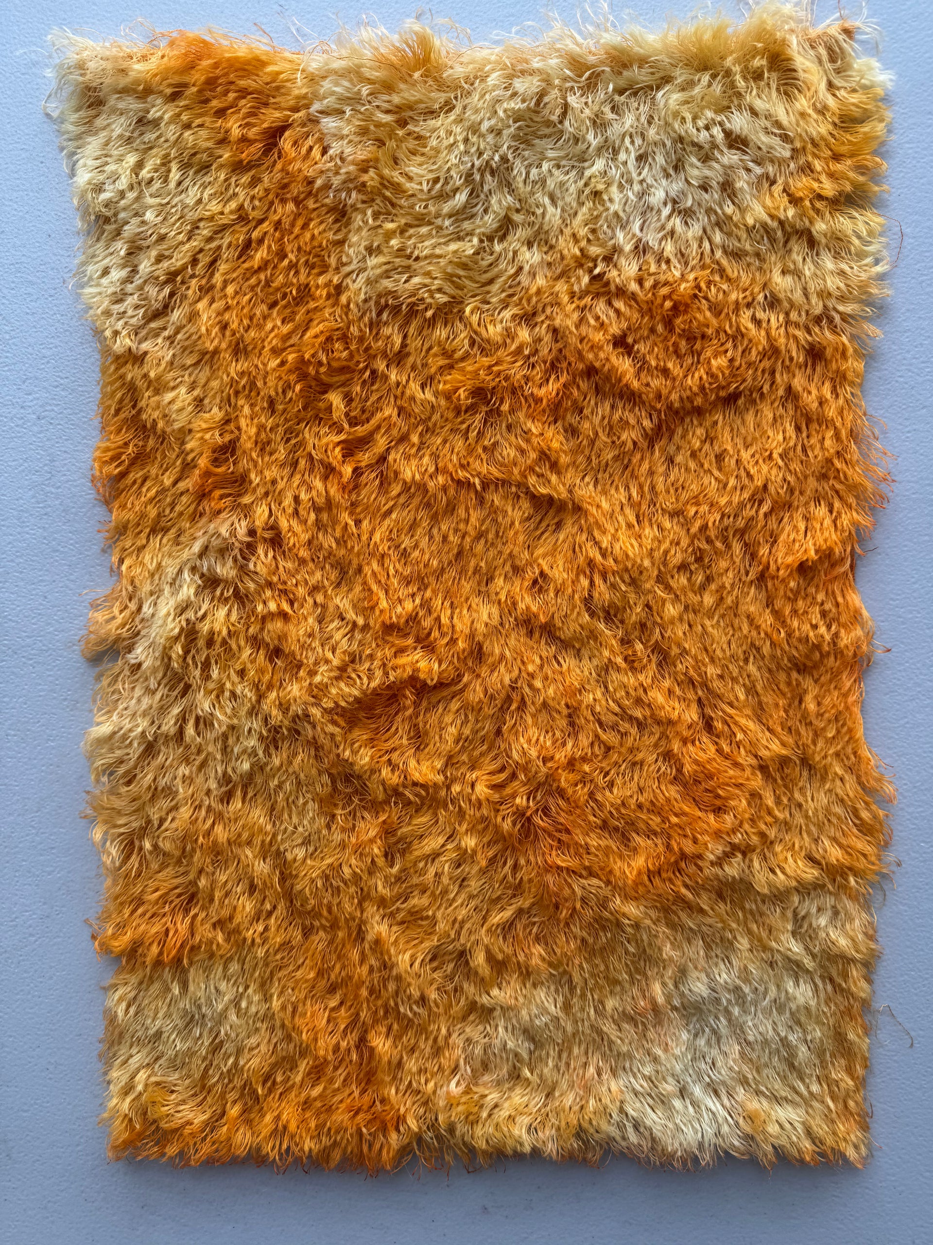 25mm String Mohair - Hand Dyed Marmalade Batik - Fat 1/8m - FEB019