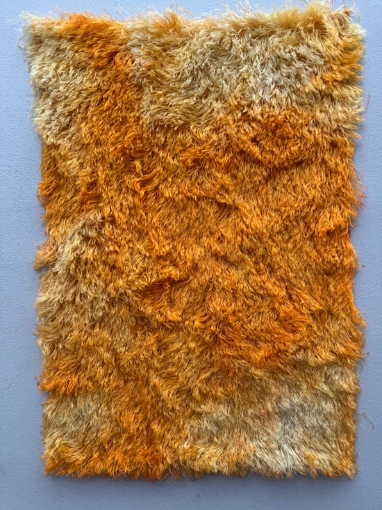 25mm String Mohair - Hand Dyed Marmalade Batik - Fat 1/8m - FEB019