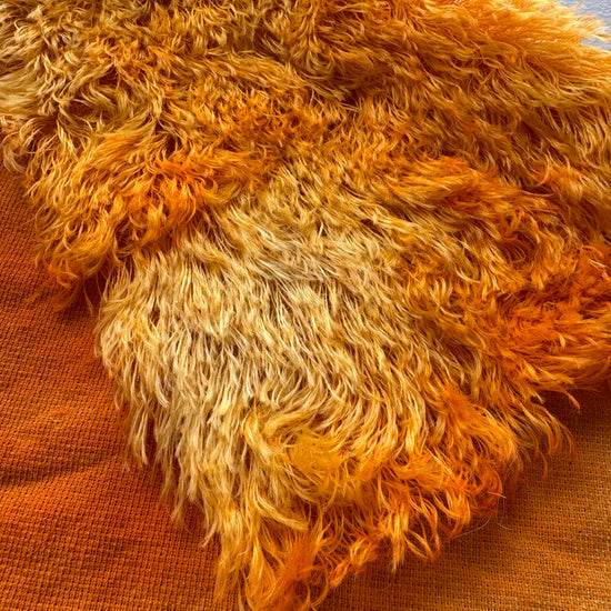 25mm String Mohair - Hand Dyed Marmalade Batik - Fat 1/8m - FEB019