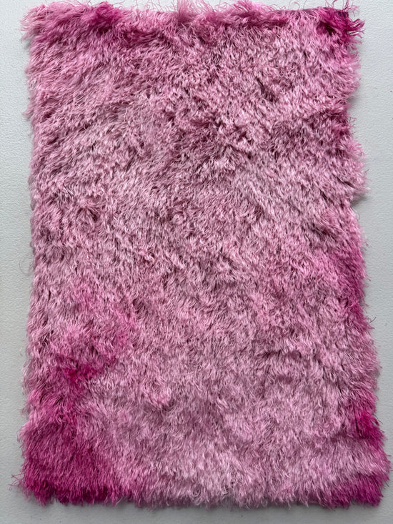 25mm String Mohair - Hand Dyed Dusky Rose Batik - Fat 1/8m - FEB021