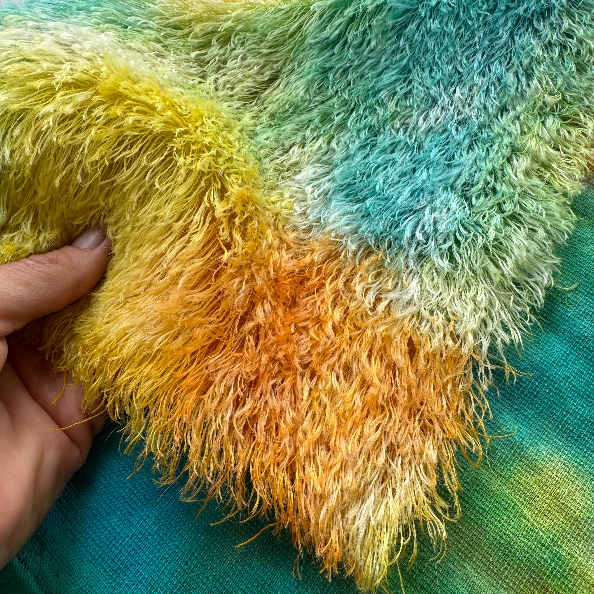 25mm String Mohair - Hand Dyed Summertime - Fat 1/8m - FEB024