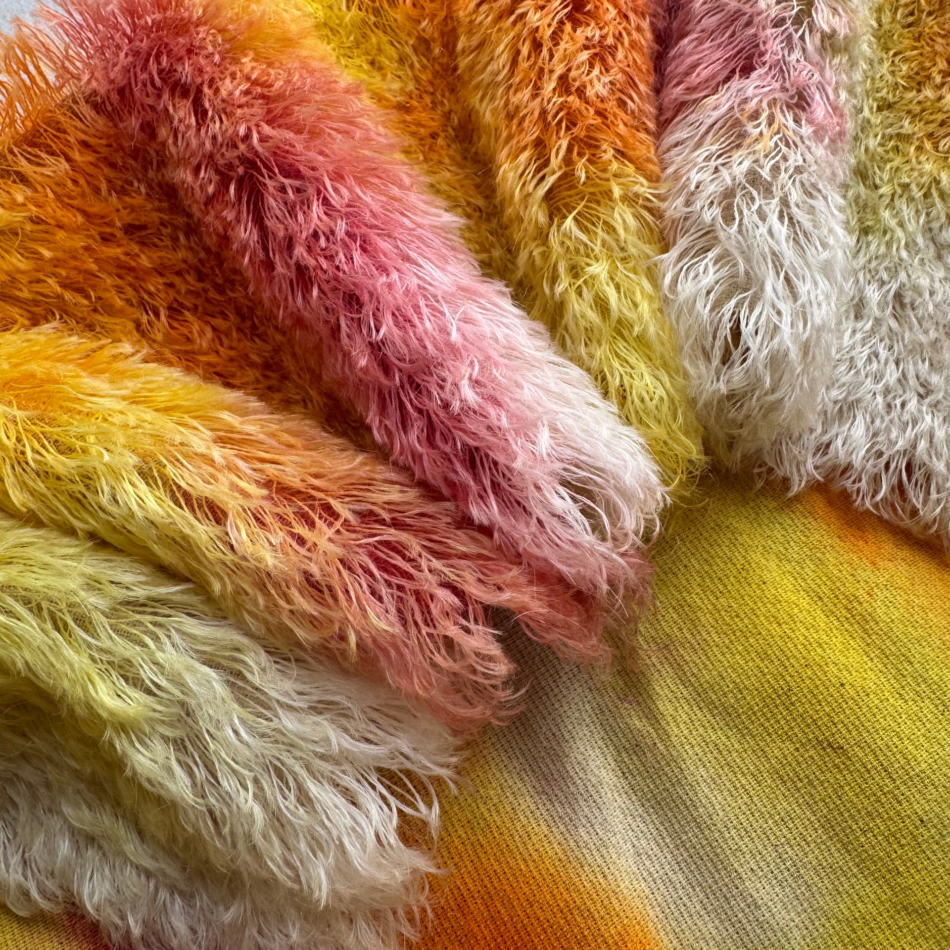 25mm String Mohair - Hand Dyed Firebug - Fat 1/4m - FEB033