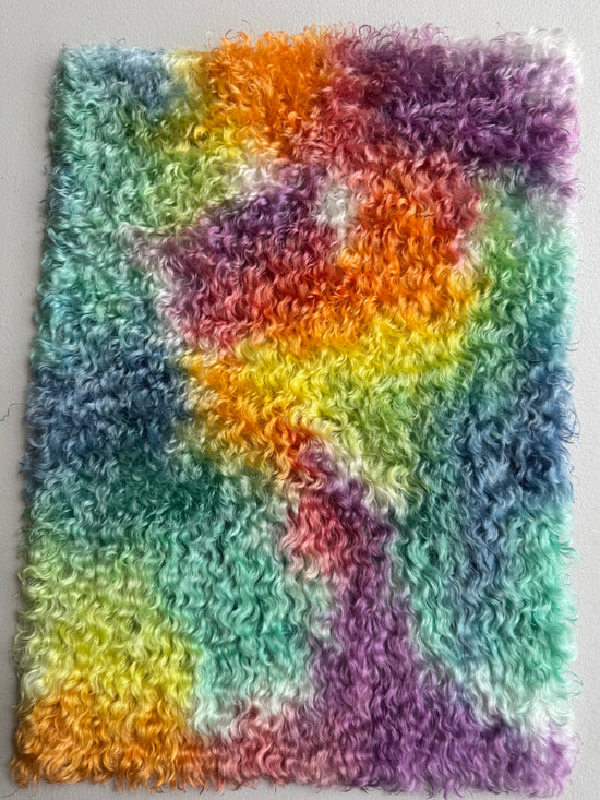Curly Kid Mohair - Hand Dyed Pastel Rainbow - Fat 1/8m - FEB054