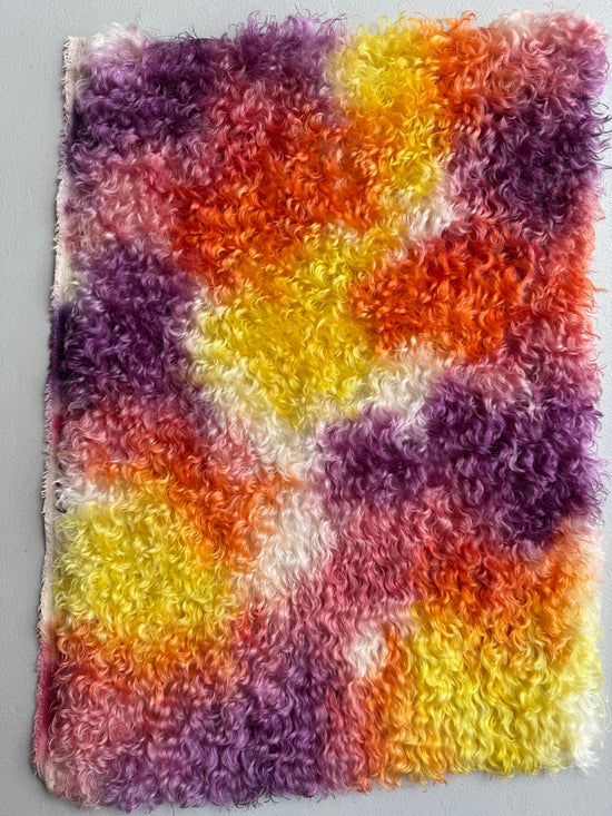Curly Kid Mohair - Hand Dyed Sunrise Clouds - Fat 1/8m - FEB055