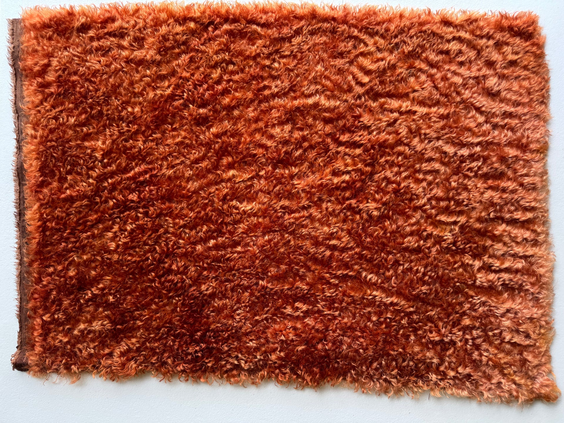 Curly Kid Mohair - Hand Dyed Cinnamon Ginger - Fat 1/4m - FEB056