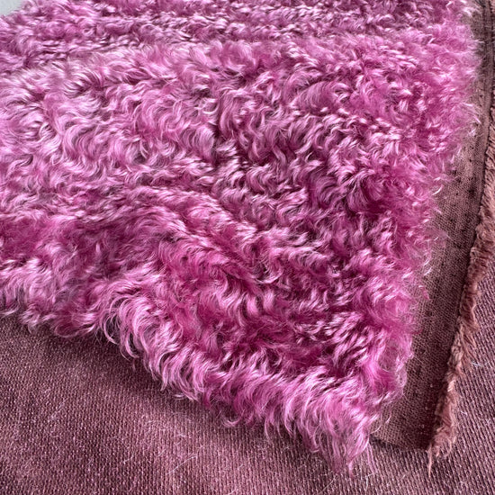 Curly Kid Mohair - Hand Dyed Dusky Orchid - Fat 1/4m - FEB057