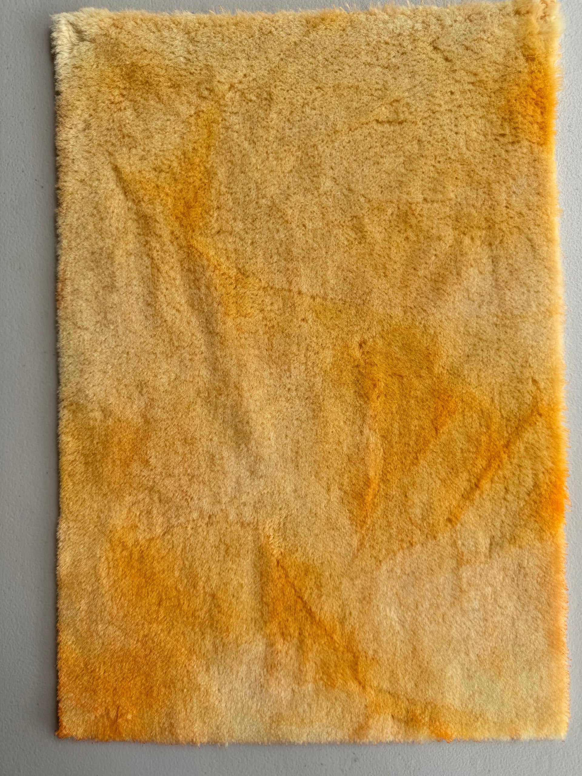 10mm Alpaca  - Hand Dyed Mango Cream Batik - Fat 1/8m  - FEB063