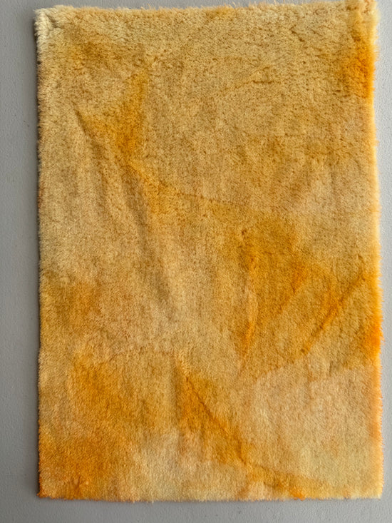 10mm Alpaca  - Hand Dyed Mango Cream Batik - Fat 1/8m  - FEB063
