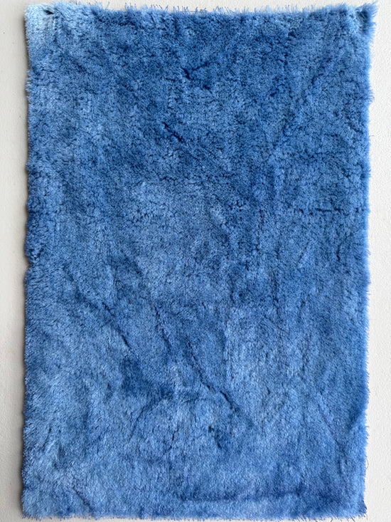 10mm Alpaca  - Hand Dyed Denim Blue - Fat 1/8m  - FEB065