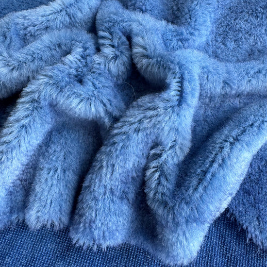 10mm Alpaca  - Hand Dyed Denim Blue - Fat 1/8m  - FEB065
