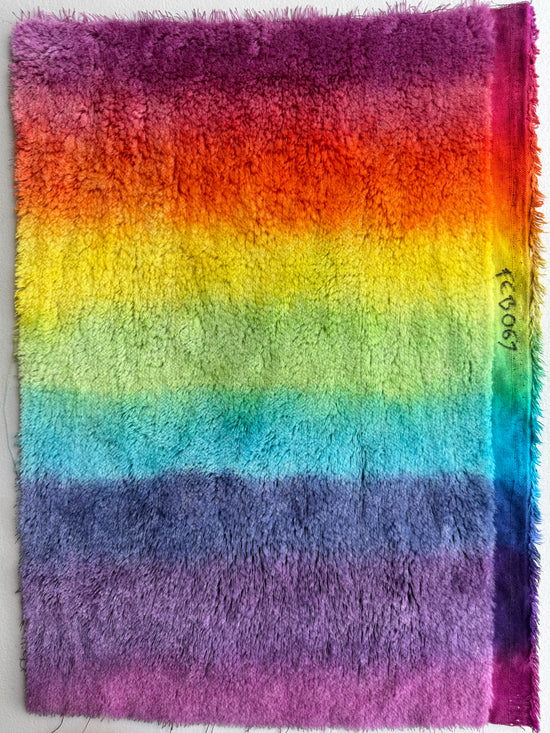10mm Alpaca  - Hand Dyed Rainbow - Fat 1/8m  - FEB067