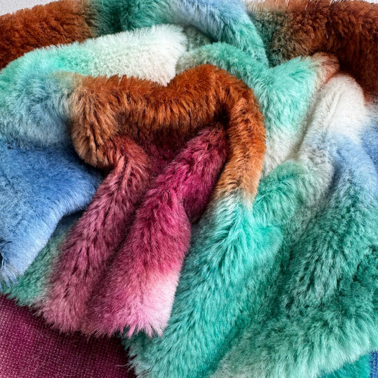 10mm Alpaca  - Hand Dyed Cottage Garden - Fat 1/8m  - FEB070