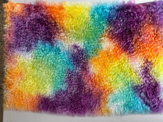 Curlylocks Mohair - Hand Dyed Rainbow Clouds - Fat 1/4m - FEB092