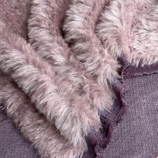 Long Alpaca - Hand Dyed Smokey Eggplant - Fat 1/4m - FEB103