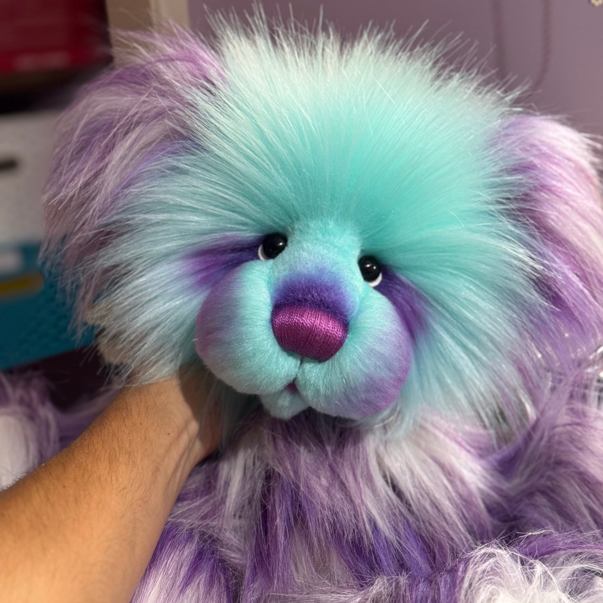 KIT - 17" Moonjewel Dove faux fur bear