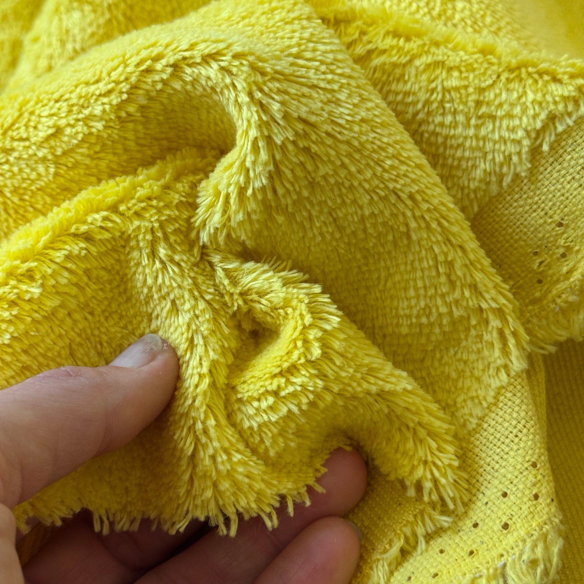 Cotton Fur - Straight 7mm Pile - Happy Yellow