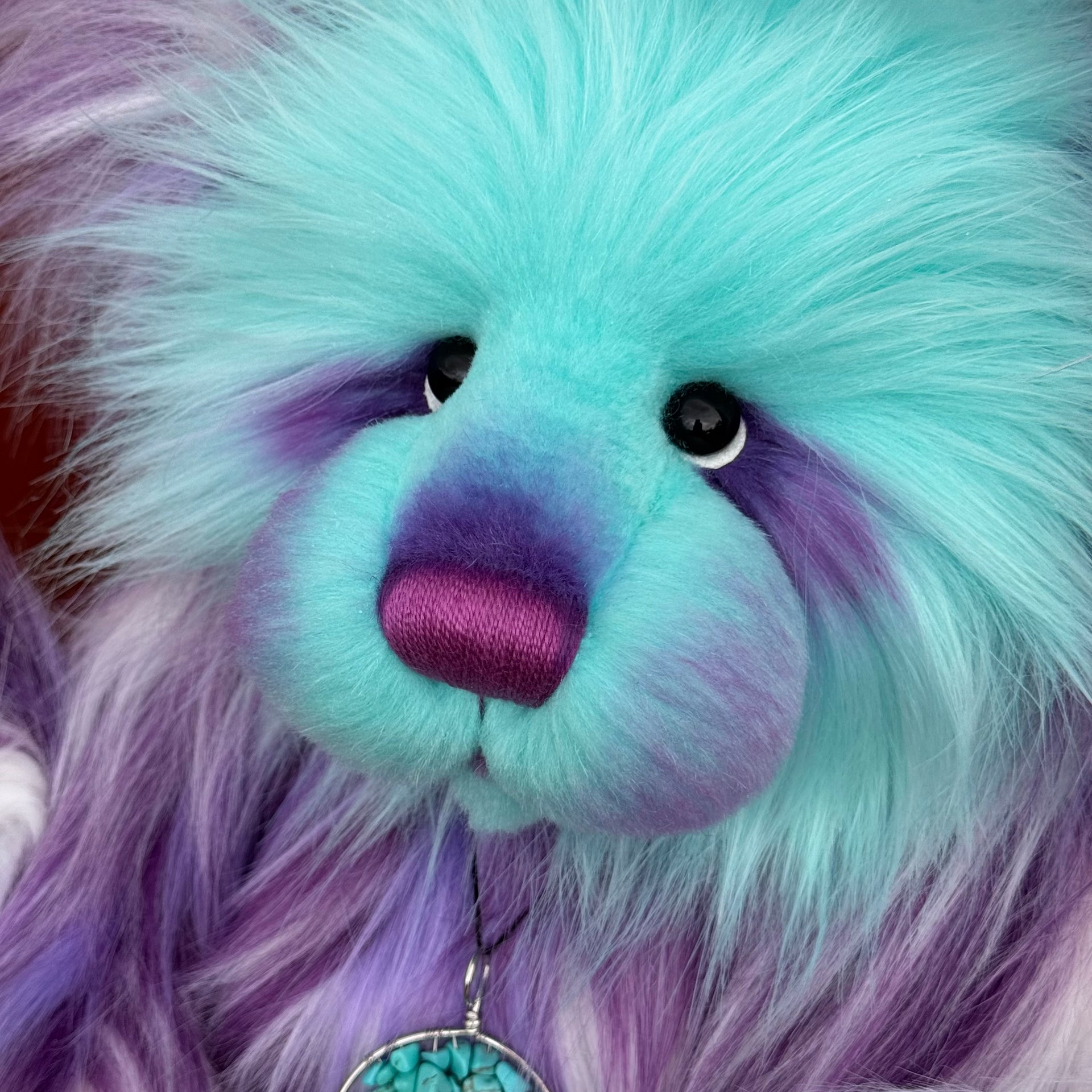 Moonjewel Dove - 17" faux fur bear by Emmas Bears - OOAK