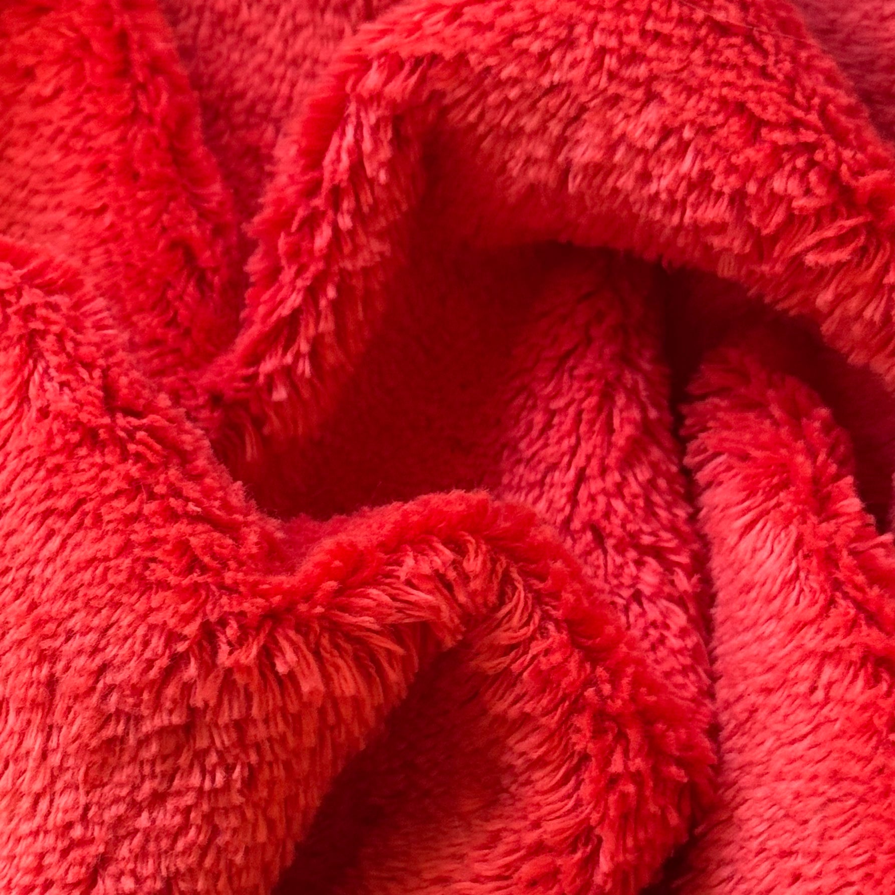 Cotton Fur - Straight 7mm Pile - Cherry Red