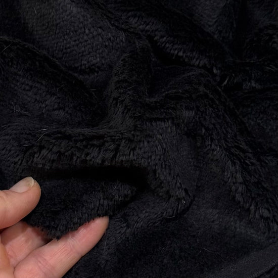 Cotton Fur - Straight 7mm Pile - Black