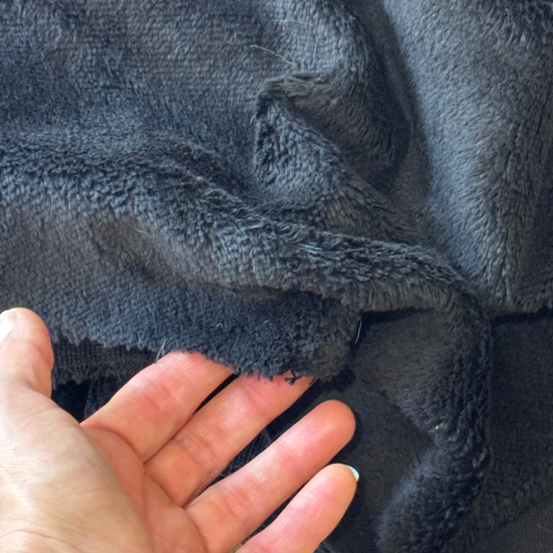 Cotton Fur - Straight 7mm Pile - Black