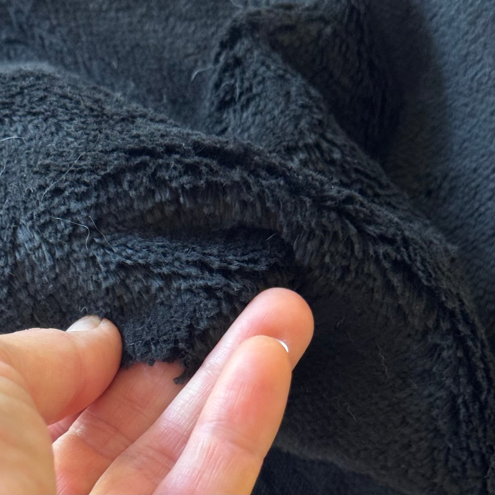 Cotton Fur - Straight 7mm Pile - Black