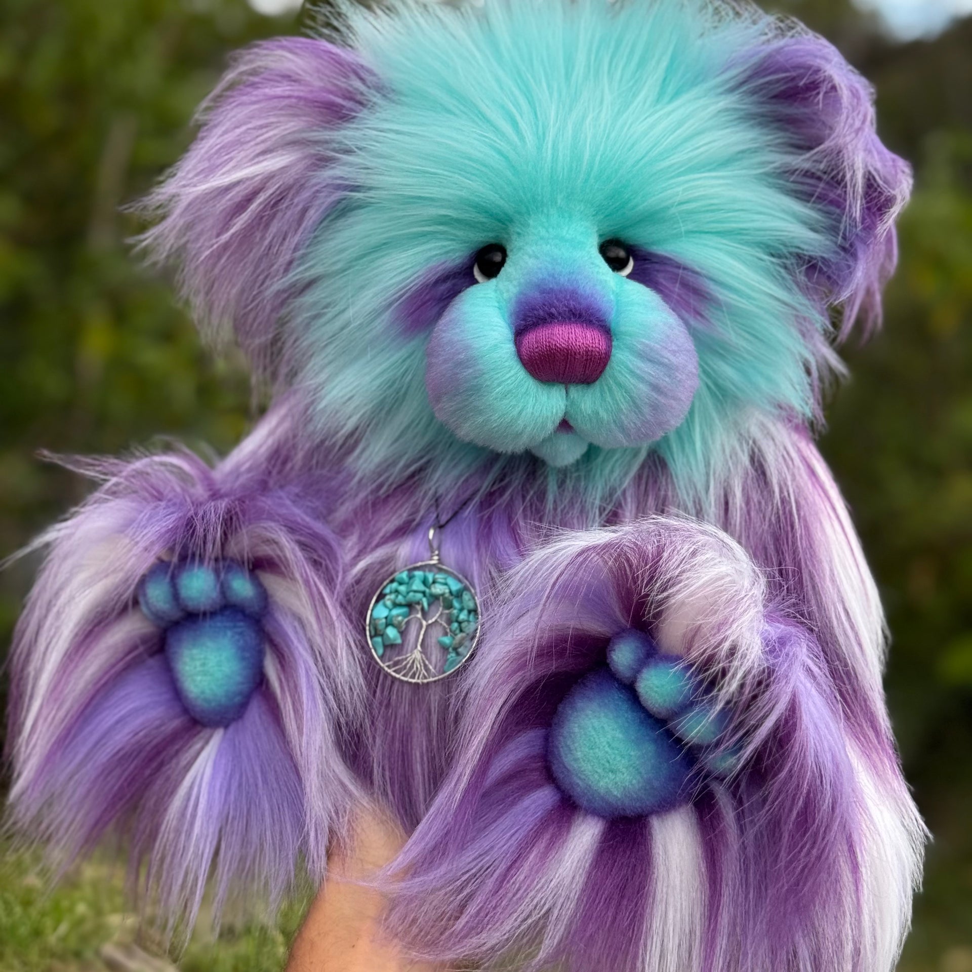 KIT - 17" Moonjewel Dove faux fur bear